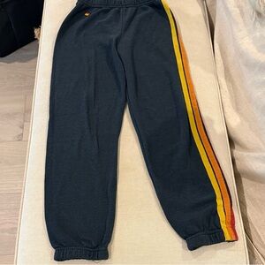 Aviator Nation Kids Sweatpants with Multicolor Side Stripe